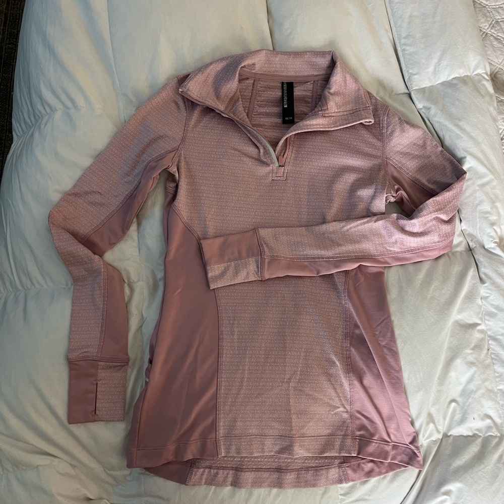 Women's Pink Quarter-Zip Athletic Top